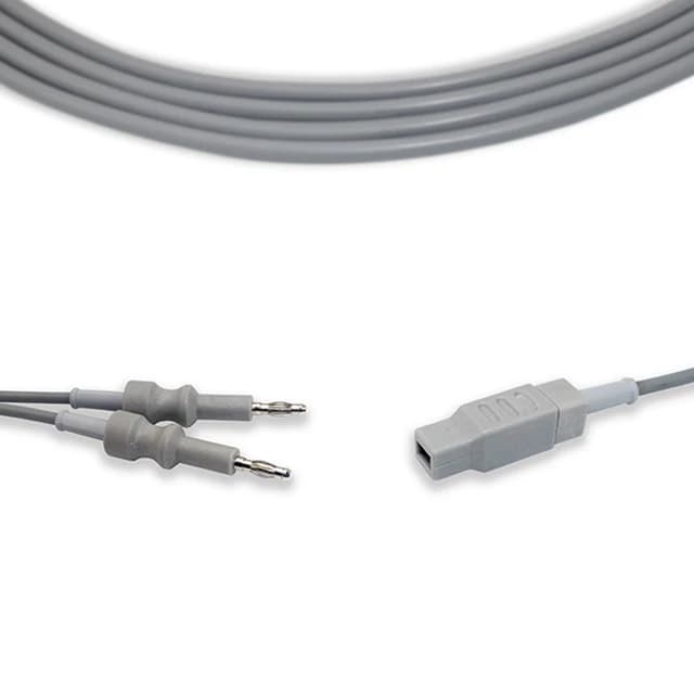Reusable bipolar cable High flexibility silicone coated cable Autoclavable European style to banana 4.0mm