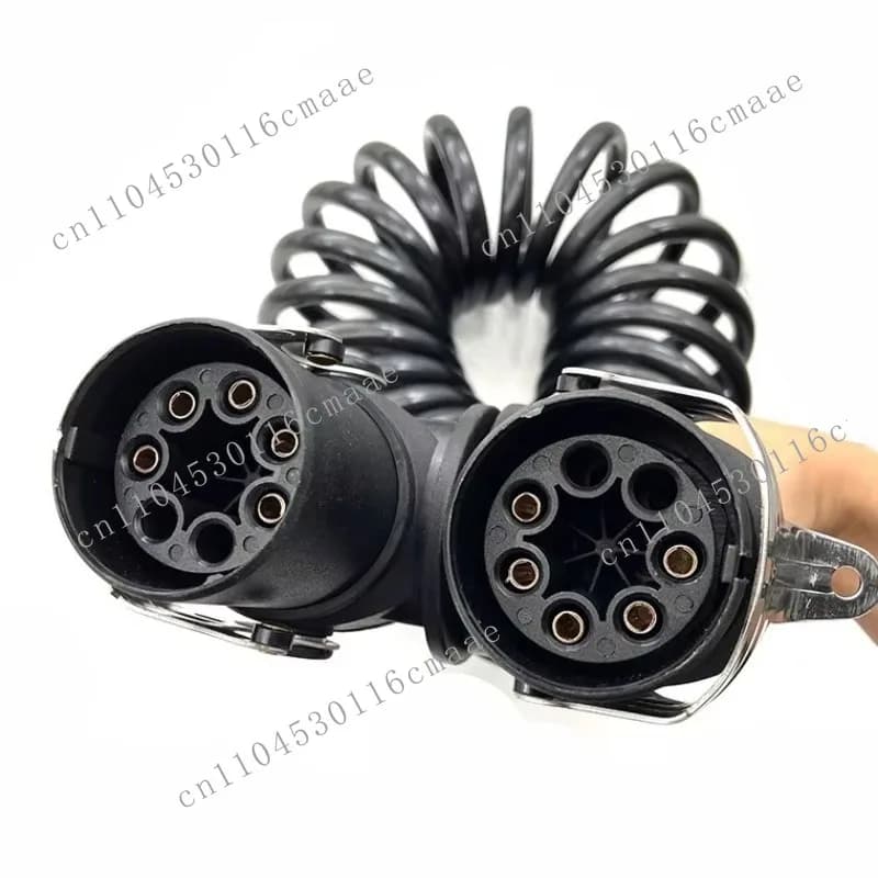 Semi-trailer 7-core Helix Assembly, Trailer Cable, Spring Cable, Seven-hole Cable, Plug and Socket