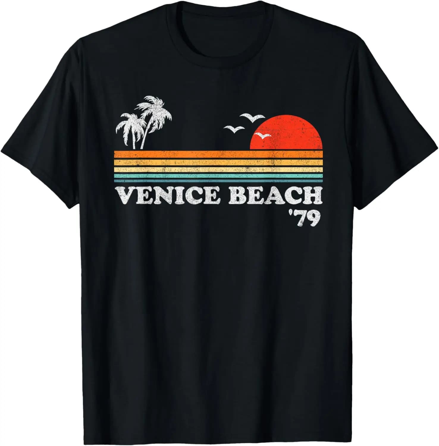 Vintage Venice Beach California Retro Sunset Surf 70's Gift T-Shirt