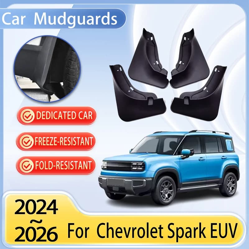 Car Mudguards Parts For Chevrolet Spark EUV 2025 Baojun Yep Plus 2024 2026 Mudflap Fender Flare Cover Guard Auto Mud Accessories