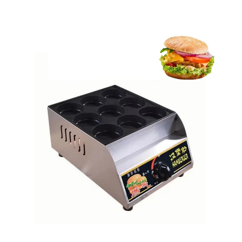 *for About Stainless Steel 9-hole Hamburger Stove Gas Waffle Cake Maker Mini Red Bean Machine