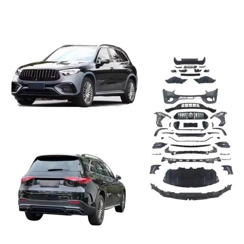STLF 23-25 Mercedess GLC Class X254 AMGs GLC63S Body Kit Gray Front Bumper & Rear Diffuser Clips Universal Fitment New