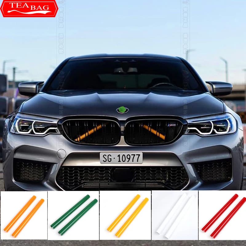 Front Grille Trim Strips for BMW 1 2 3 4 5 6 7 Series F30 F32 F20 F22 G20 X1 X2 X3 X4 X5 G01 G02 G05 Car Decoration Cover Frame