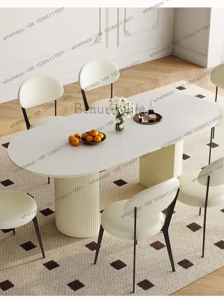 High-end Restaurant Simplicity Dining Tables Designer Cream Style Modern Dining Tables Kitchen