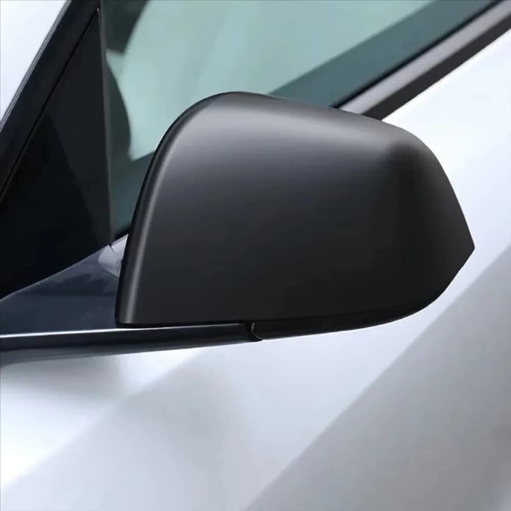 ZF- F Espejo retrovisor lateral negro mate brillante, suministros automotrices negros para Tesla Model 3 2017-2023, 2 piezas