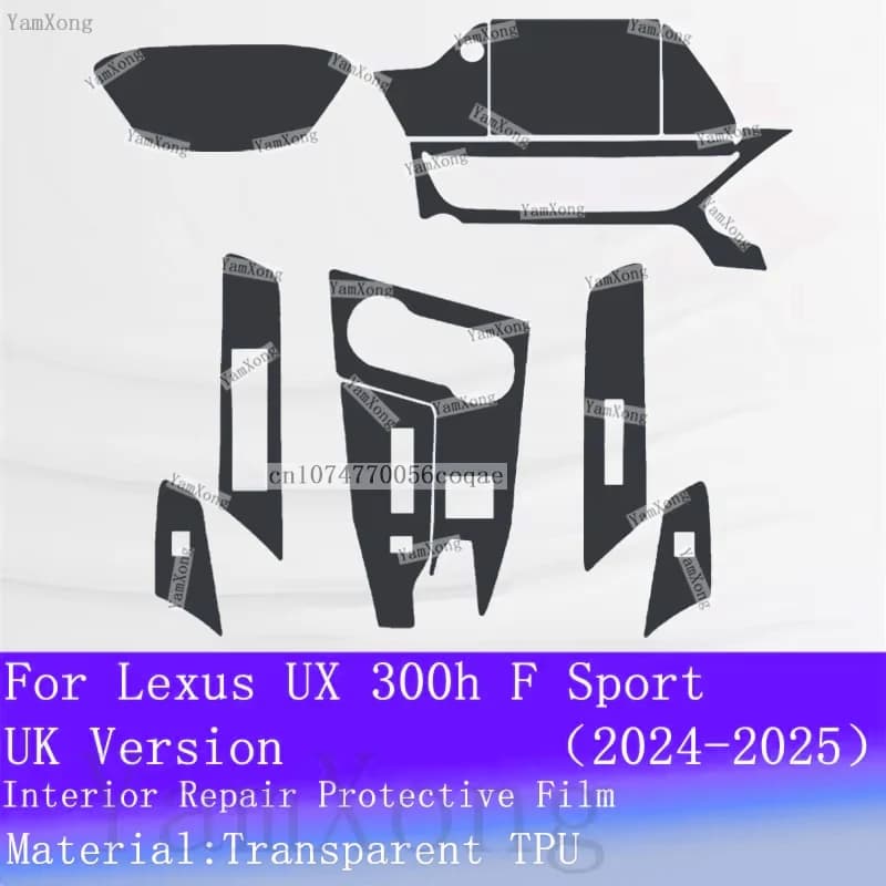 Car Center Gearbox Panel Interior Kit Protective Sticker For Lexus UX 300h F Sport LED Navigation Dashboard Screen Scratch Film