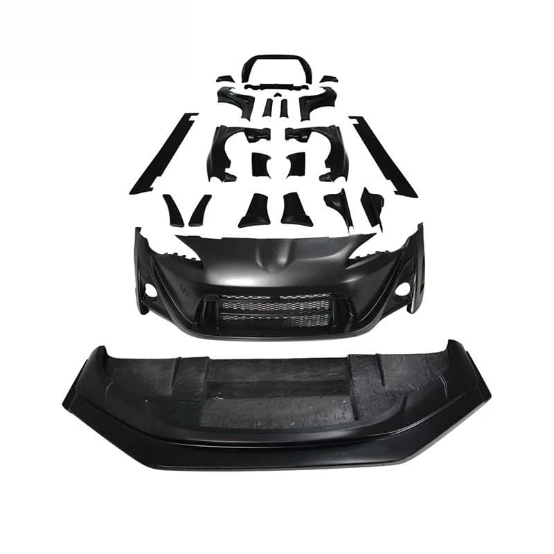 Front bar, front shovel, side skirt, corner-wrapped, fender, wide body, large surround