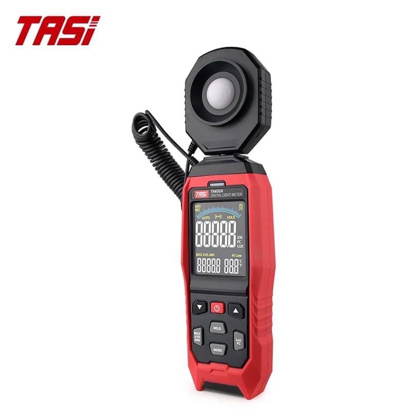 TASI TA632A/B Digital Light Meter Mini Lux Meter Handheld Illuminometer Luminometer Photometer Luxmeter Light Meter 0-200000 Lux