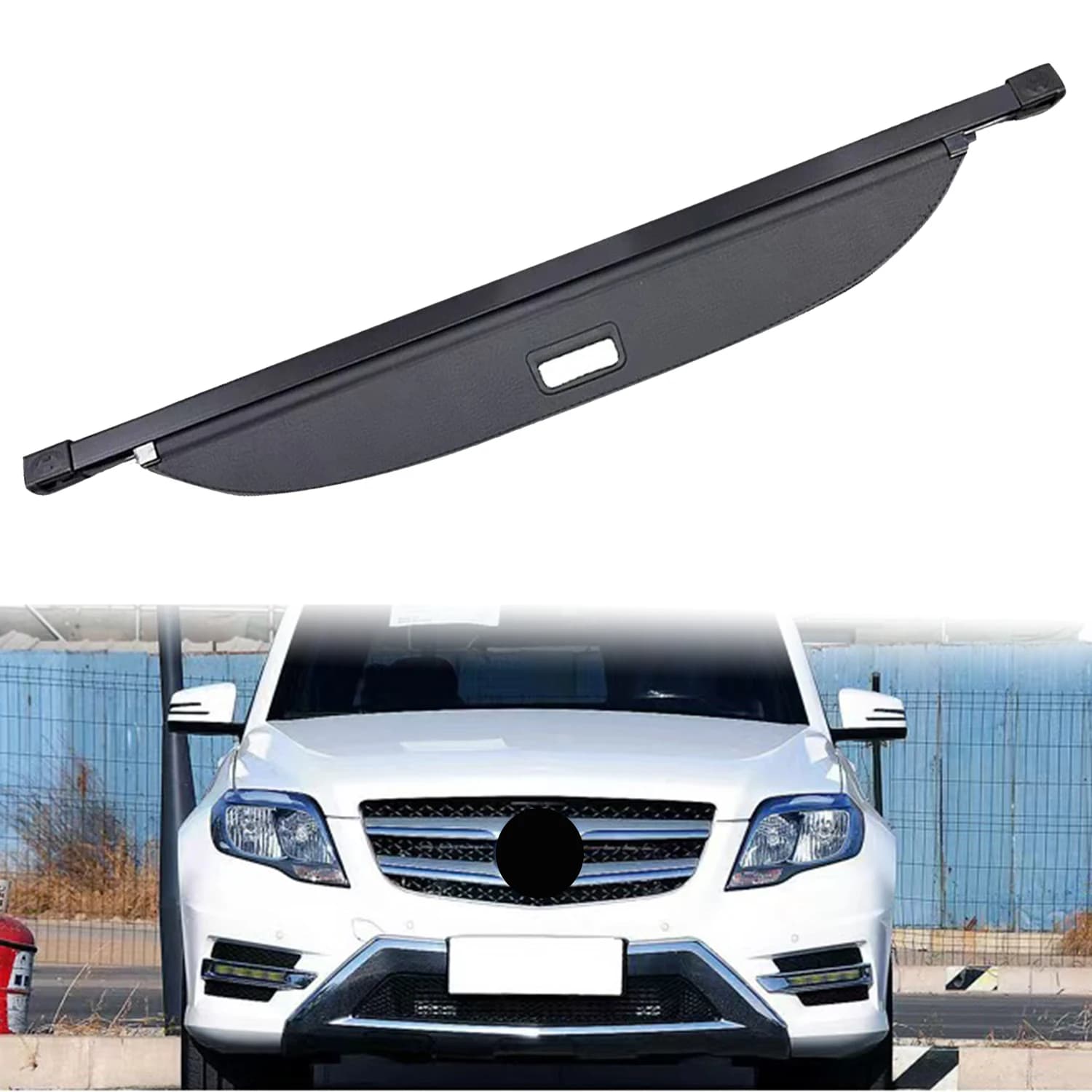 For Mercedes-Benz GLK-Class GLK300 2008-2015 Car Cargo Cover Retractable Rear Trunk Shade Luggage Security Cover 1Set