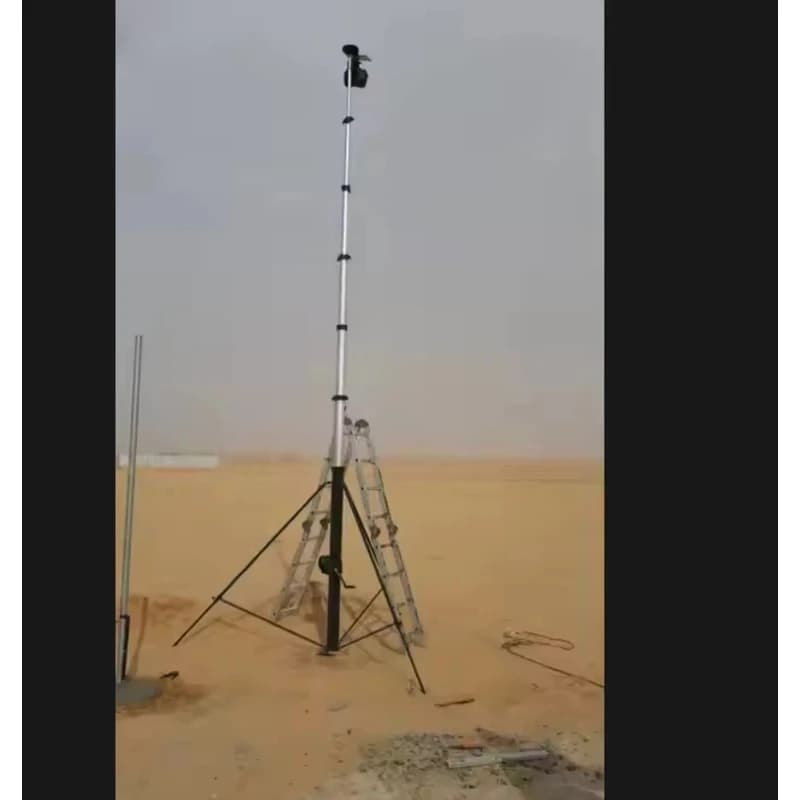 4M To Manual Wind Up Telc Light Antenna Tower Mast With Tripod