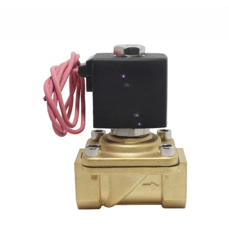Brass water inlet normally closed solenoid valve direct-acting one-way switch explosion-proof coil