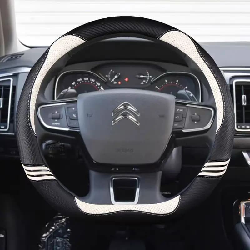 Car Steering Wheel Cover For Citroen C3 II III 2009 - 2021 C3 AIRCROSS 2017 - 2021 Berlingo 3 C4 Picasso 2 D Type Steering Wheel