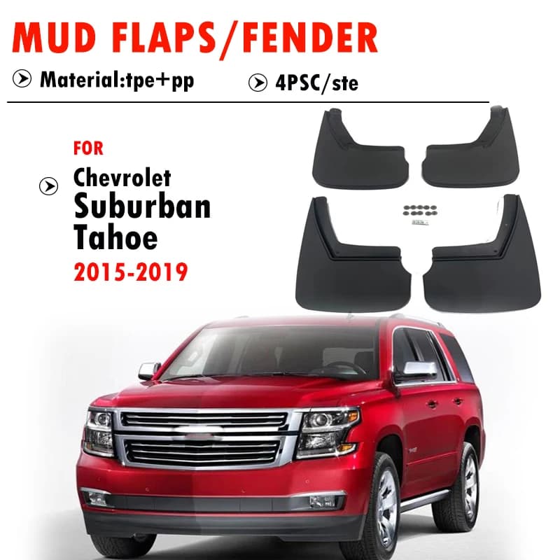 2015 2016 2017 2018 2019 FOR Chevrolet Suburban Tahoe Mud Flaps Guard Splash Mudguard Fender Mudflaps Car Accessories 4pcs