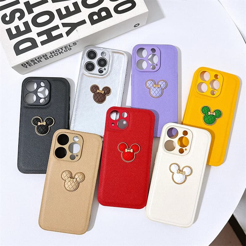 Luxury PU leather Stereo doll female Case for iPhone 15 14 Phone Cover 15 14 13 12 11 Pro MAX Hard Cover Shockproof Back Funda