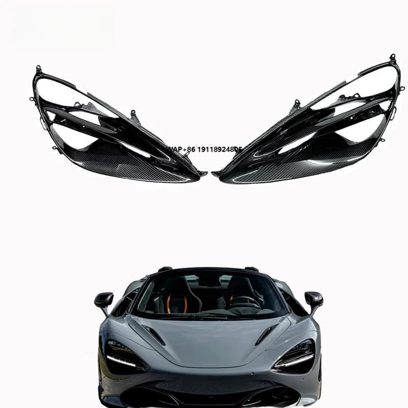 High Quality Dry Carbon Fiber Headlight Covers for  720S Headlights
