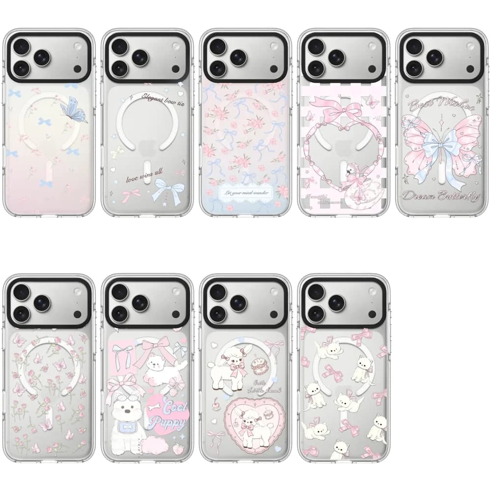 6091650 Clear Transparent Border Magnetic Case: Compatible with IPhone 18 17 16 15 14 13 Pro Max 18Pro