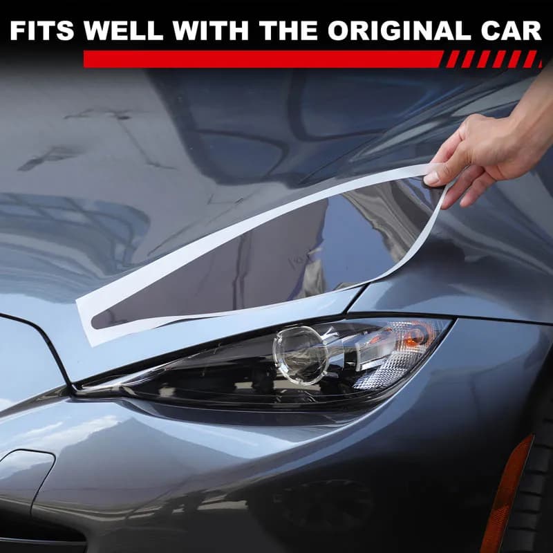 For Mazda MX-5 2016-2024 TPU Black Car Front Headlights Decorative Film Sticker Car Accessories