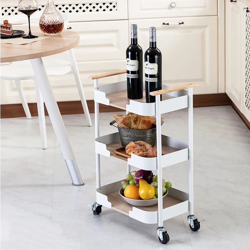 Kitchen Organizer Shelves Trolley Furniture Organizers Trolleys Wheels Save Space Storage Cart Muebles Para Cocina Rolling