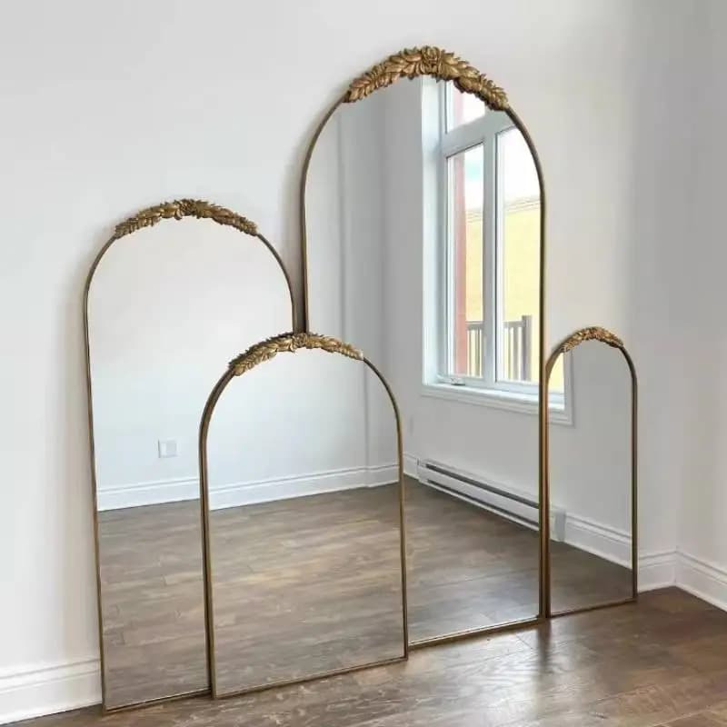 Gold Big Luxury Decorative Mirrors Vintage Nordic Living Room Mirrors Full Body Bedroom Princess Espejos De Piso Home Decoration