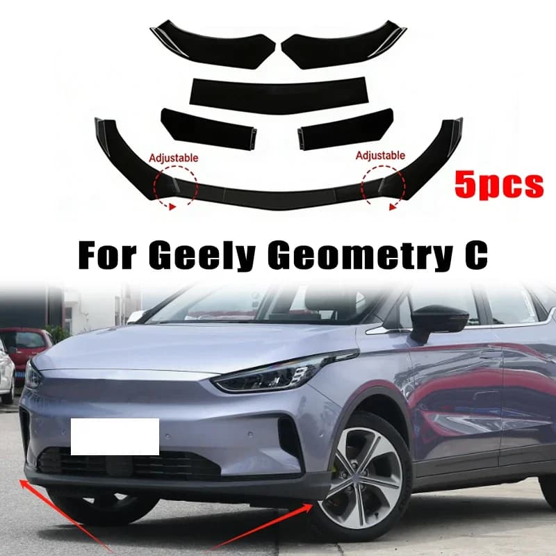 5Pcs ABS Material Universal Car Front Bumper Separator Bumper Lip Body Kit Duck Lip Separator For Geely Geometry C Accessories