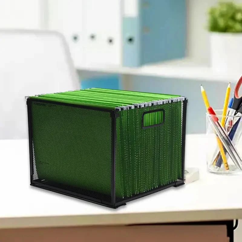 Metal Hanging Folder Home Or Office, Dktop Storage With File Tray