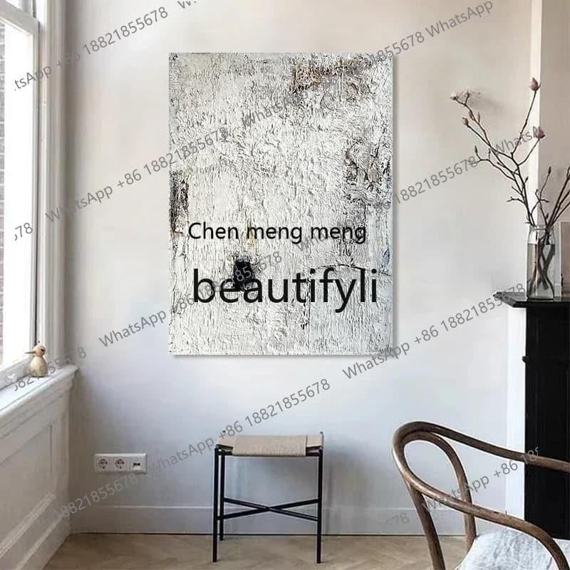 D176  Hand-painted oil painting, wabi-sabi wind abstract, restaurant hanging painting, entrance decoration painting