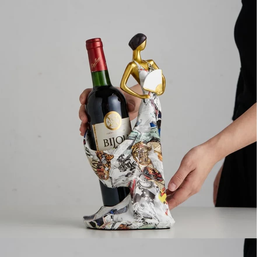 European Style Wine Rack, Girl Bottle Holder, Home Décor, Living Room Wine Cabinet, Decorative Pieces, Creative Ornament