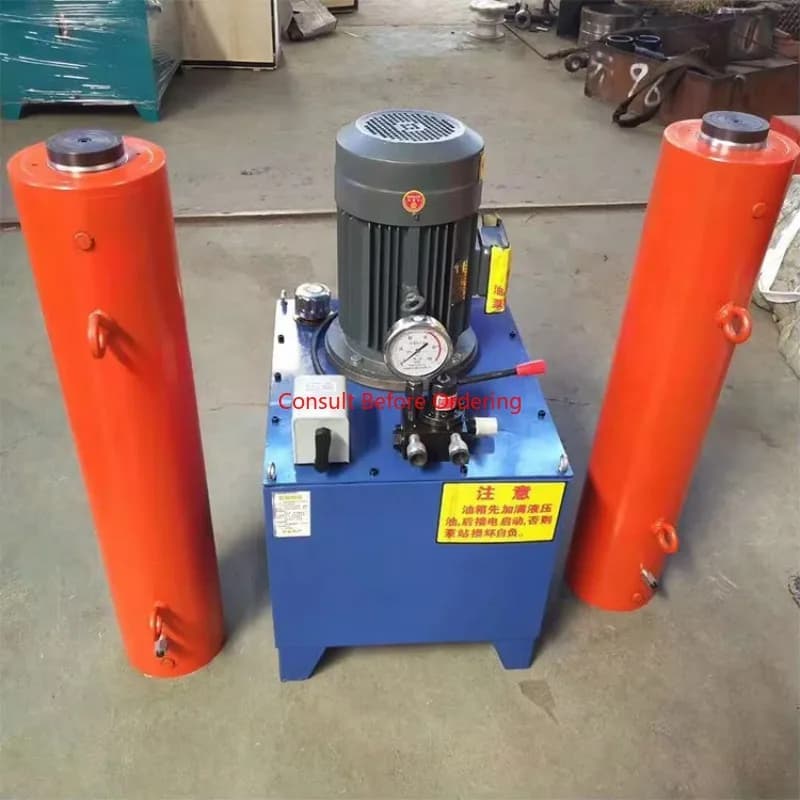 1000 50 Ton Electric Lift Cylinder Pile Load Testing Pipe Jacking Machines 300 Hydraulic Jack 500