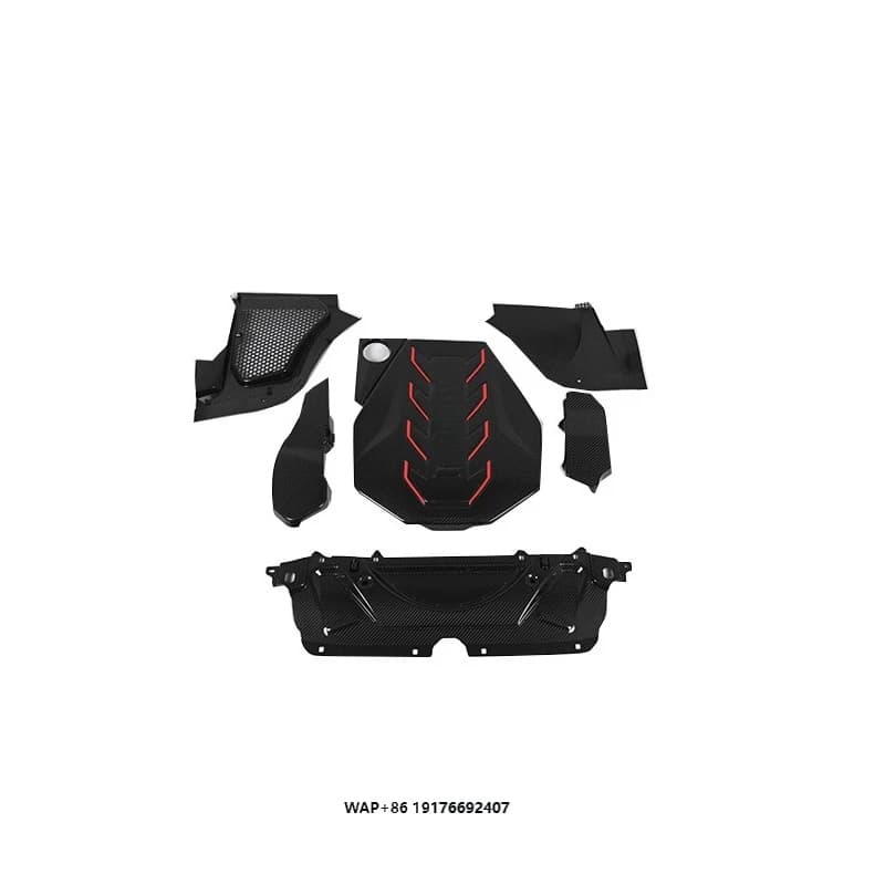 High Quality Dry Carbon Engine Cover Trim Water Plate Ecu  for G90 M5 Dry Carbon Fiber Engine Compartment  Mesh Cover