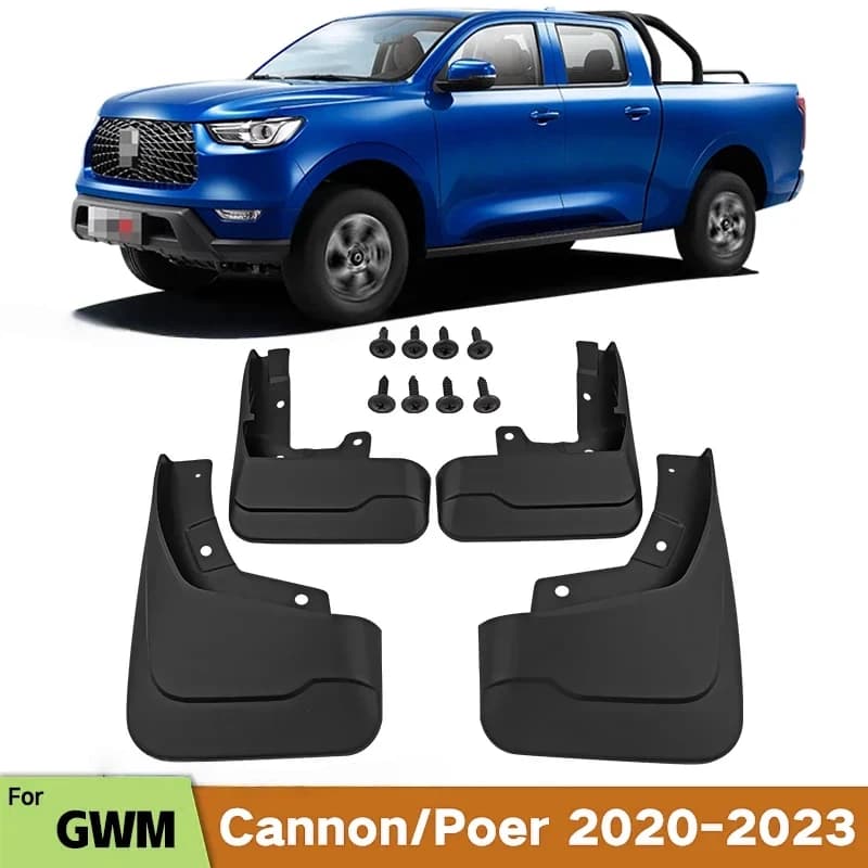 MudFlaps For 2020-2023 Great Wall Cannon GWM Poer Ute Mud Splash Guard Mudguards Front Rear Fender Auto Styline Car Accessories