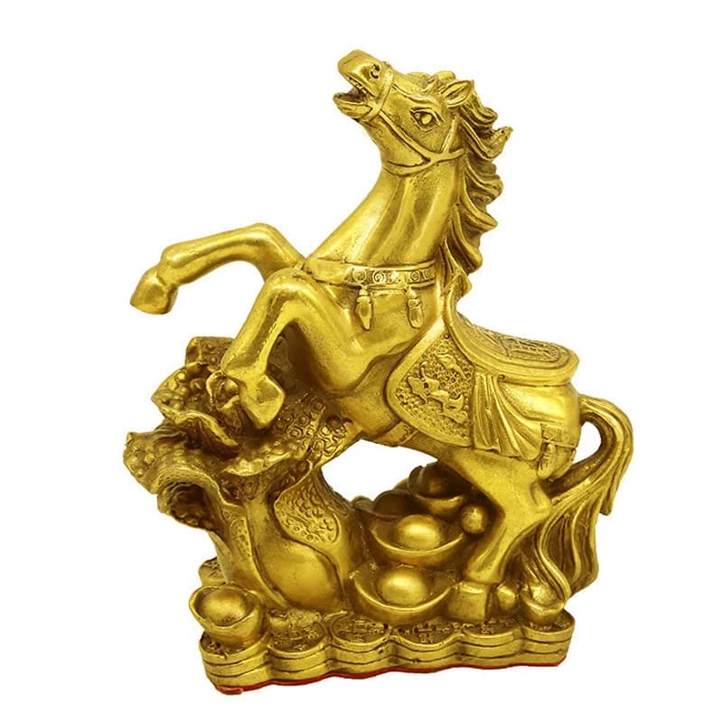 ornament, brass horse stepping on a cabbage, office and home decoration craft