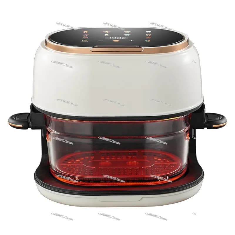 Multi-Function Intelligent Electric Oven Oil-Free Visible Air Fryer Household 4L Large Capacity Glass