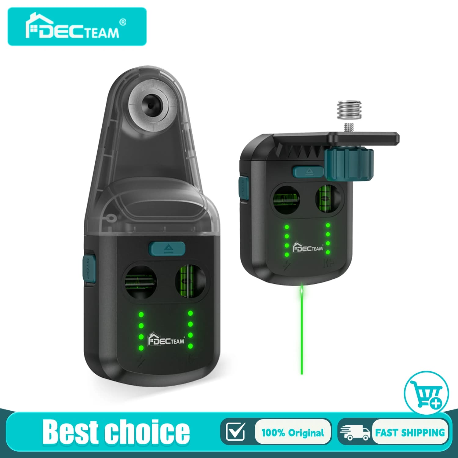 Decteam Laser Level Dust Collector With Linear Laser Electric Drilling Dust Collector Box Wall Suction Vacuum L drill Bracket