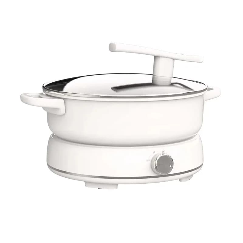 The detachable base is easy to clean 3-speed electric double fragrant pot hot pot