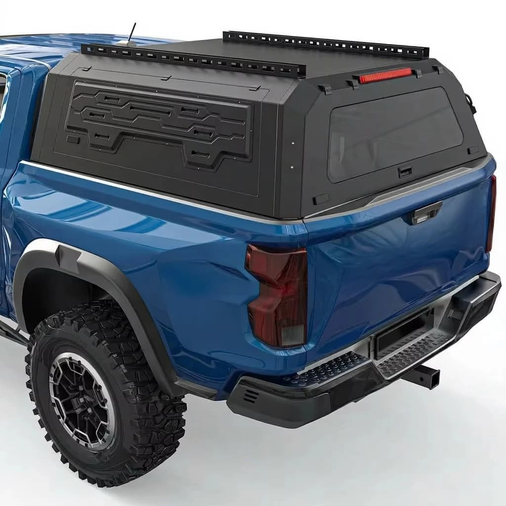 Heavy Duty Steel Truck Canopy for Chevy Colorado 2023 2024 Hardtop Waterproof Off-road Camping Truck Bed Shell Cap Cover