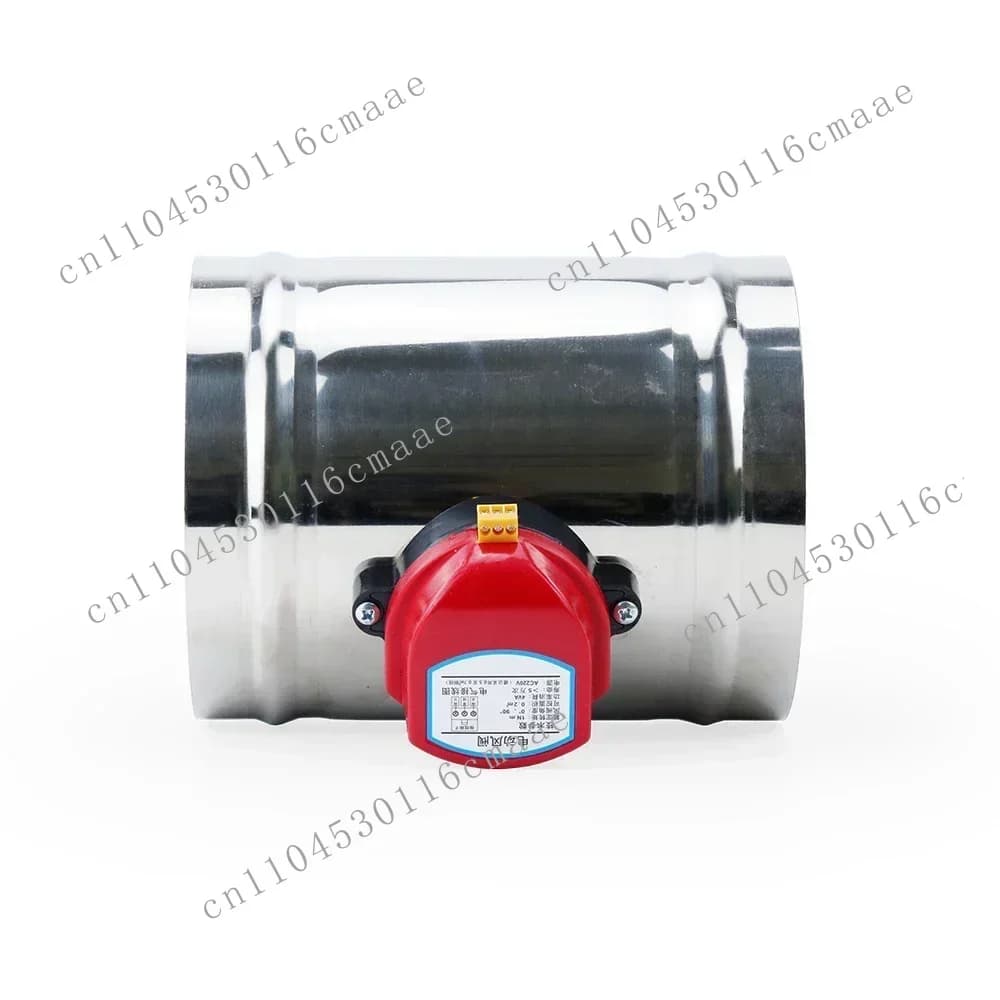 4 "5" 6 "8" 220V 12v Stainless Steel Solenoid Air Duct Electric Air Valve Ventilation 100/125/150/200mm Power Tools