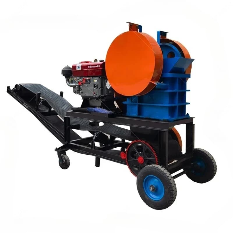 0*0 Hard Low Price Small Engine with Screen Jaw Stone Crusher