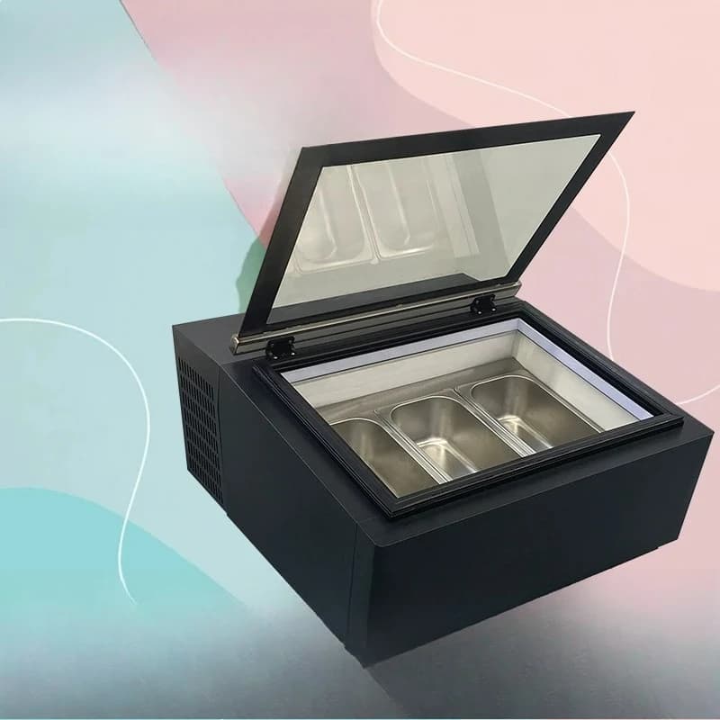 Ice Cream Freezer Display Cabinet Small Desktop Commercial Ice Cream Freezer