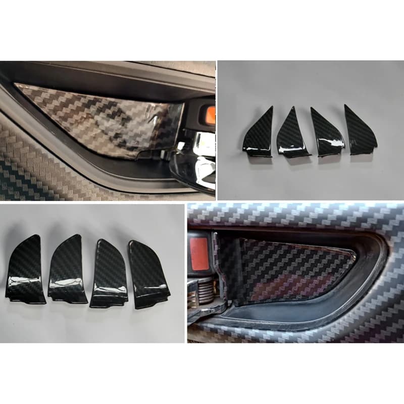 4Pcs Car Inner Door Handle Bowl Sticker Car Interior Decorative Trim Accessories for Subaru Forester Outback Legacy Impreza XV