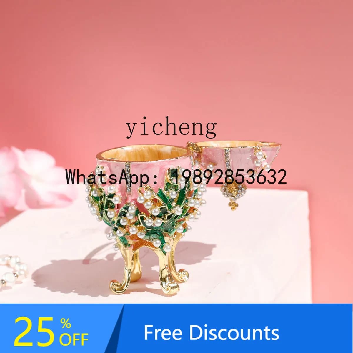 European Style Home Decoration Pearl Home Decoration Egg Jewelry Box