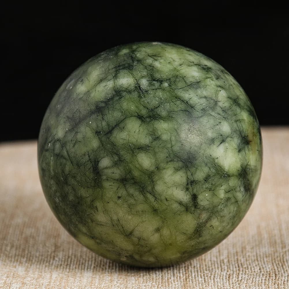 Natural Jade Crystal Sphere Healing Stone Ball Mineral Energy Globe for Massage Meditation Reiki Home Decor Collectible Craft