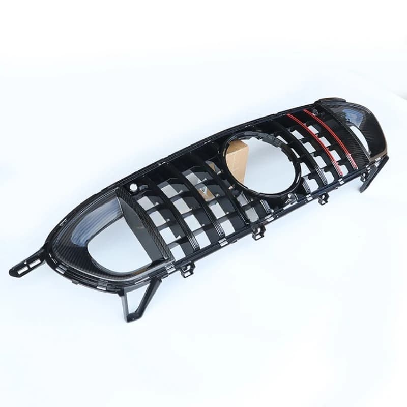 Dry carbon fiber mesh, front bar grille