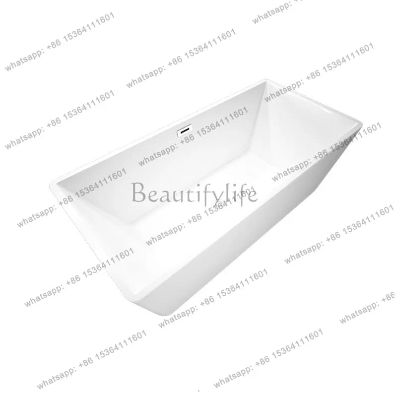 Household couple double rectangular acrylic independent bathtub QT-066