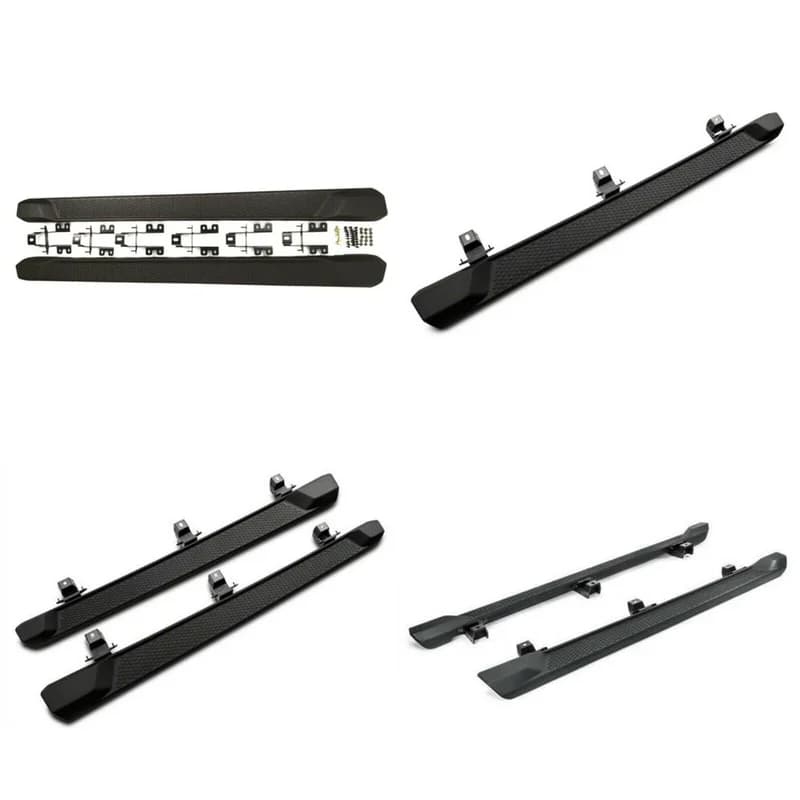 Hot Selling Heavy Duty 4x4 Off-Road Matte Black Aluminum Bolt-On Pair of Running Boards For Wrangler SUV