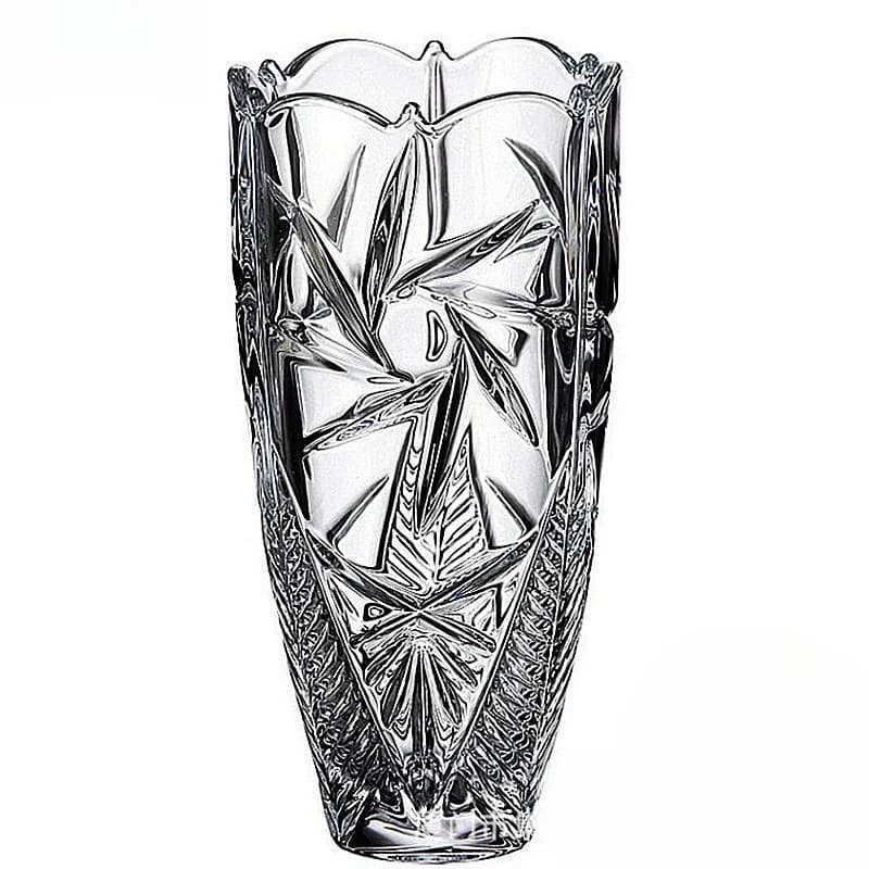 Crystal glass engraved flower water raising vase wedding gift countertop vase home decoration