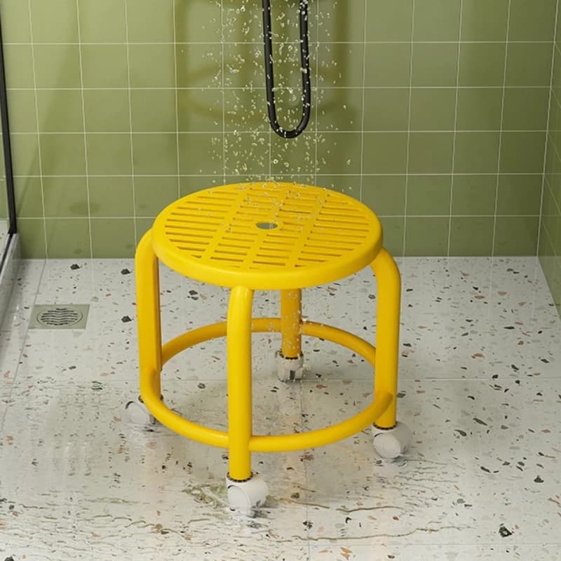 spinner wheel small stool pulley low bathroom small stool chair plastic household portable taburete escalon toilet furniture