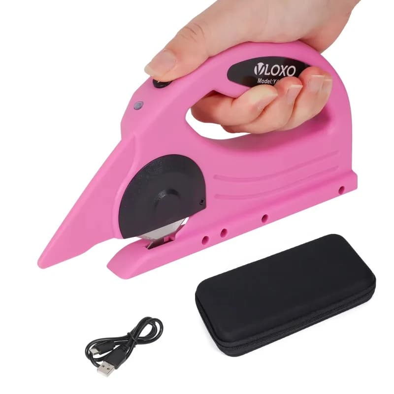 2026 Handheld Wireless Lithium Battery Carpet Cutter Textile Fabric Cutting Machine Leather Round Knife Electric Scissors