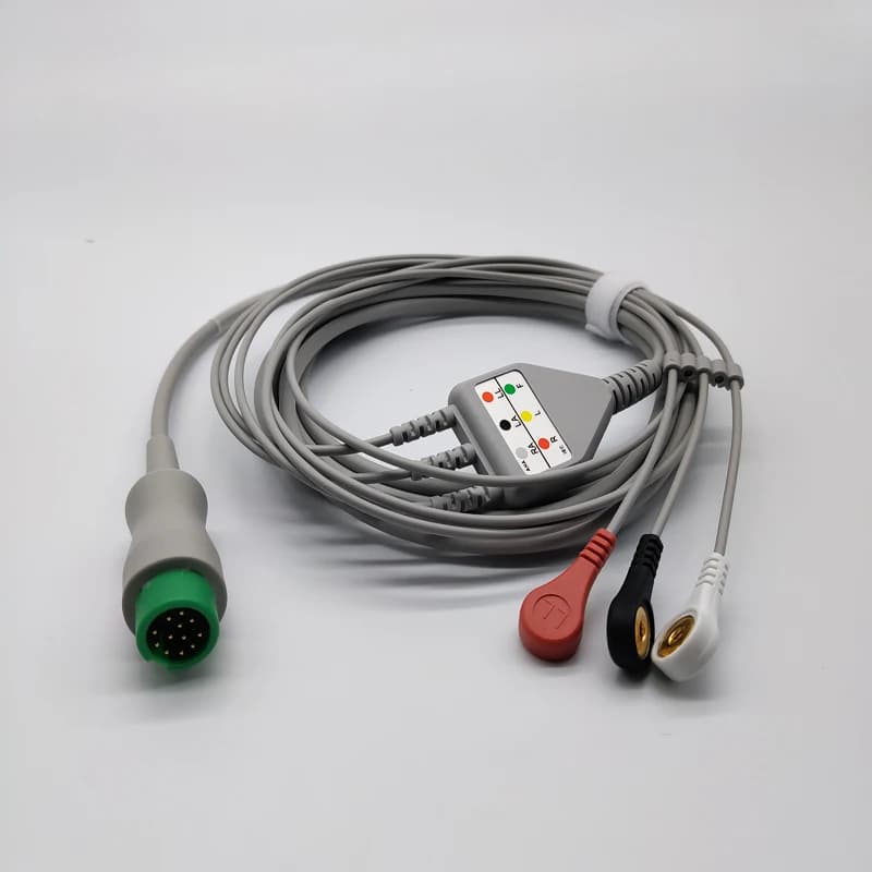 2pcs--043-000487-01 12pin T5/T8 ECG Cable