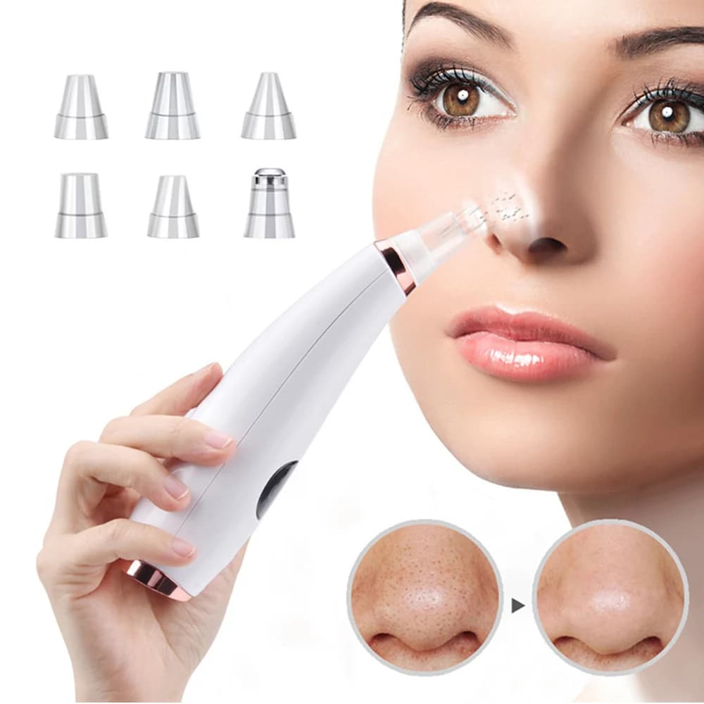 Blackhead Scraper 6 in 1 Facial Pore Deep Cleaning Derma Suction Electric Vacuum Blackhead Suction
