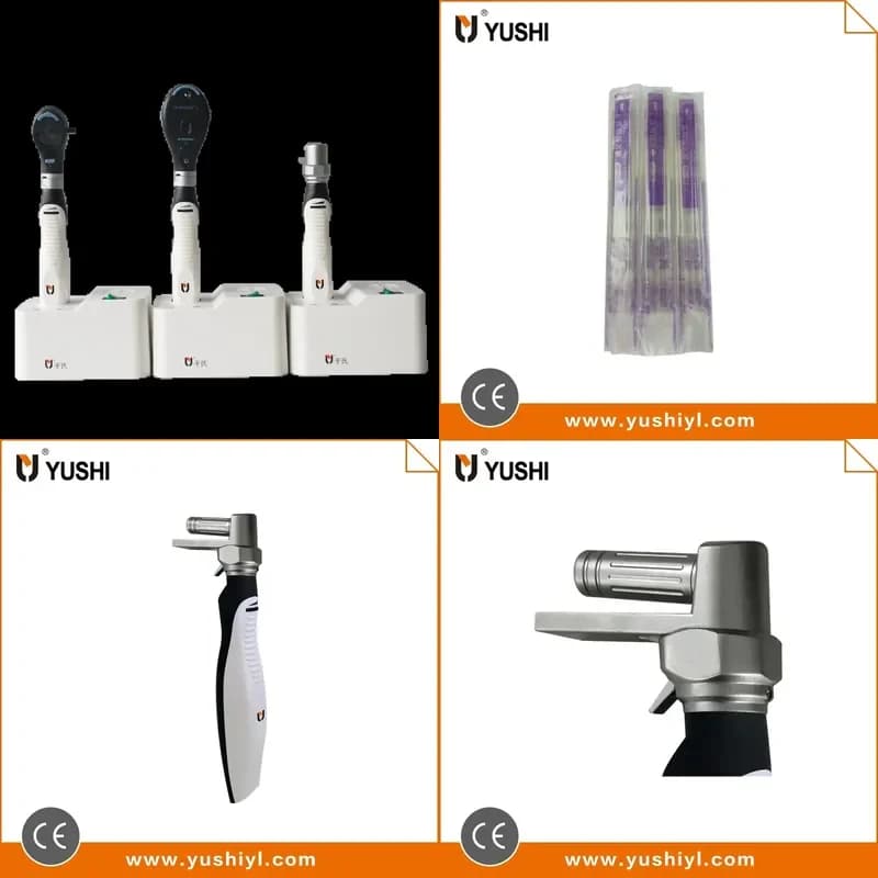 Electric Medical Laryngoscope with Single-Use Tongue Depressor for Efficient Throat Inspection
